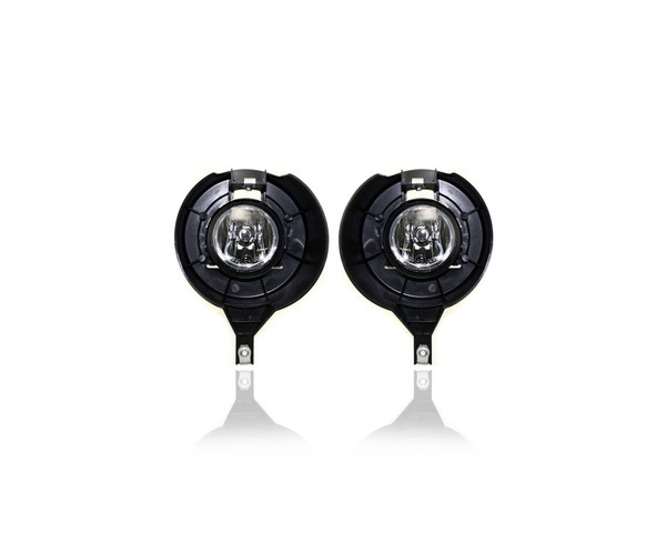 Fog Light Assembly - Compatible/Replacement for '05-21 Nissan Frontier SE/LE/SV/SL - Steel/Chrome Bumper, Halogen - Pair, Left Driver + Right Passenger Set - CAPA - 26150EA825, 26155EA825