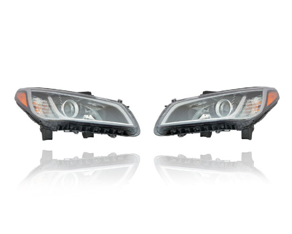 Headlight Assembly For 16-17 Hyundai Sonata-SE/Eco/Sport/Limited (Exclude HID/Xenon) - Pair, Left Driver + Right Passenger SEt - 92102C2050, 92101C2050