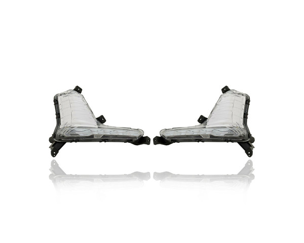 Fog Light Assembly - Compatible/Replacement for '18-19 Hyundai Sonata SEL/Limited, 18-19 Hybrid - LED With Daytime Running Lamp, L-Shape - Pair Set - CAPA - 92208C1700, 92207C1700