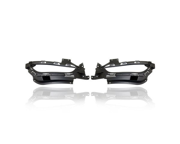 Fog Light Cover - Compatible/Replacement for '15-17 Chrysler 200 Sedan With LED, Horizontal - Pair, Left Driver + Right Passenger Set - 68228878AC, 68228878AC