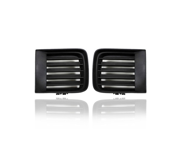 Fog Light Cover - Compatible/Replacement for '98-04 Nissan Pathfinder - Front Finisher Insert - Pair, Left Driver + Right Passenger Set - 622562W100, 622572W100