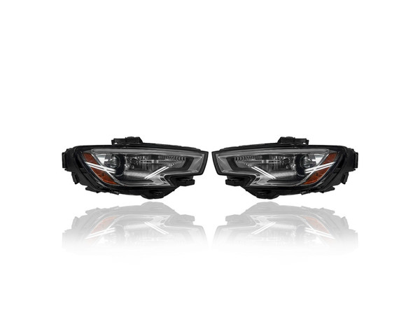 Headlight Assembly - Compatible/Replacement for '17-20 Audi A3 Cabriolet/Sedan/S3 Sedan - Xenon - Pair, Left Driver + Right Passenger Set - 8V0941044G, 8V0941043G