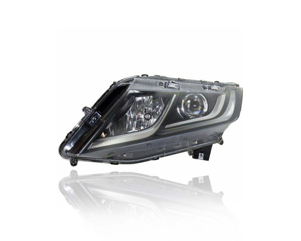 Headlight Assembly - Compatible/Replacement for '18-20 Honda Odyssey LX - Halogen Without LED Daytime Running Light - Left Hand - Driver - 33150THRA01