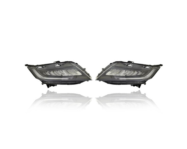 Headlight Assembly - Compatible/Replacement for '18-20 Honda Odyssey Touring/Elite - LED - Pair, Left Driver + Right Passenger Set - CAPA - 33100THRA21, 33150THRA21