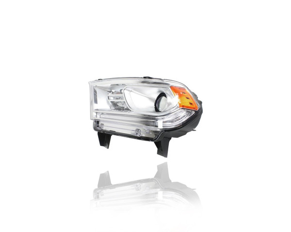 Headlight Assembly - Compatible/Replacement for '14-15 Dodge Durango SXT-Only - Halogen With Chrome Bezel, Without LED Daytime Running Lamp - Left Hand - Driver - 68188731AF