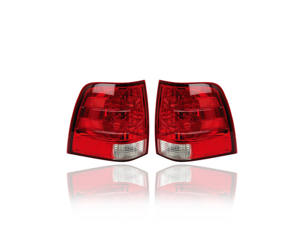 Tail Light - Compatible/Replacement for '03-06 Ford Expedition - Pair, Left Driver + Right Passenger Set - 2L1Z13404AB, 2L1Z13405AB