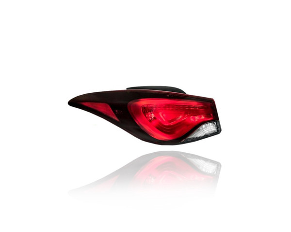Tail Light Assembly - Compatible/Replacement for '14-16 Hyundai Elantra Sedan/Coupe SE/Value (Korean-Built) - Outer On Body, Halogen - Left Hand - Driver - CAPA - 924013X230