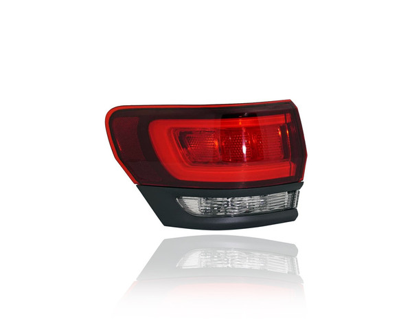 Tail Light Assembly - Compatible/Replacement for '17-21 Jeep Grand Cherokee - Outer On Body Quarter Panel, Dark Gray Trim - Right Hand - Passenger - 68368394AC