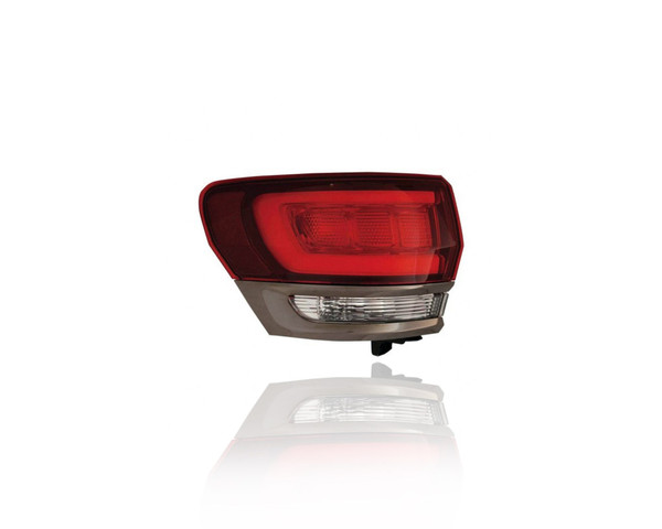 Tail Light Assembly - Compatible/Replacement for '15-16 Jeep Grand Cherokee - Outer On Body Quarter Panel, Silver Trim, Halogen - Left Hand - Driver - CAPA - 68289997AA