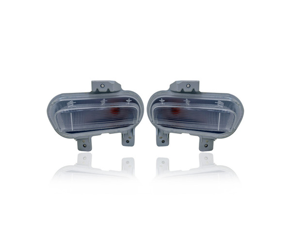 Turn Signal - Parking Light Assembly - Compatible/Replacement for '19-21 Jeep Renegade Sport/Latitude/Altitude/High Altitude - Front - Pair Set - CAPA - 68439334AA, 68439336AA