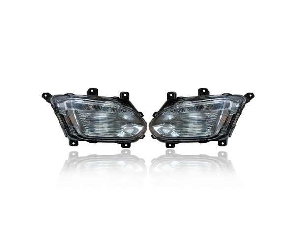 Daytime Running Light - Compatible/Replacement for '16-17 Chevrolet Equinox LT - Halogen - Pair, Left Driver + Right Passenger Set - 23375567, 23375566 - CAPA