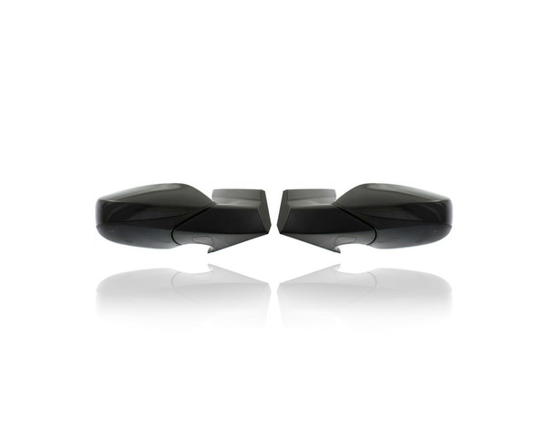 Door Mirror - Compatible/Replacement for '12-17 Hyundai Accent Sedan, 12-17 Hybrid - Manual Without Side Repeater, Unpainted - Pair, Left Driver + Right Passenger Set - 876201R200, 876101R200