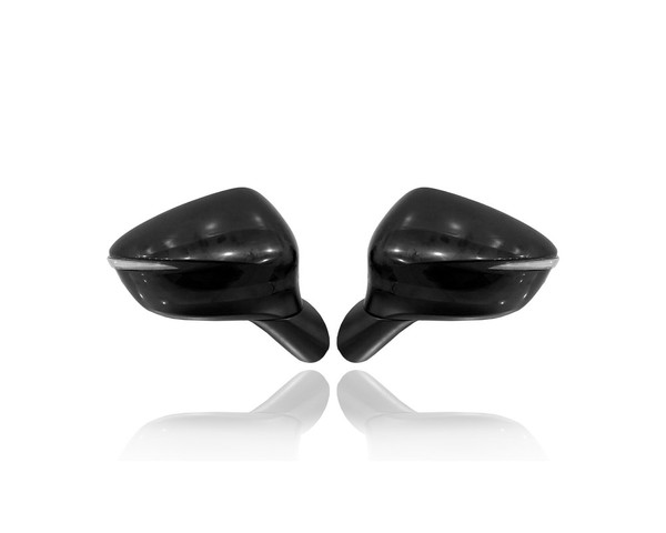 Door Mirror - Compatible/Replacement for '16-21 Mazda CX-3 Sport/GX-Only - Powered, Non-Heated With Signal, Without Blind Spot, Unpainted - Pair, Set - DB2P69121B, DB2P69181B