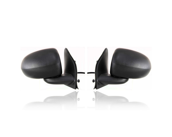 Door Mirror - Compatible/Replacement for '07-10 Jeep Compass - Powered, Non-Heated, Textured - Pair, Left Driver + Right Passenger Set - 5115042AG, 5115043AG