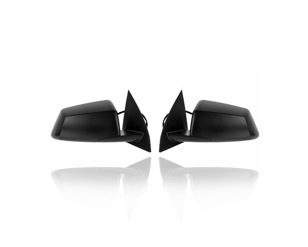 Door Mirror - Compatible/Replacement for '08-10 Saturn Outlook, 08-08 GMC Acadia - Powered, Heated Without Signal, Textured - Pair, Left Driver + Right Passenger Set - 25896083, 25896082
