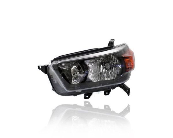 Headlight - Compatible/Replacement for '10-13 Toyota 4Runner Trail - Halogen, Black Smoked Interior Bezel - Left Hand - Driver - 8117035530