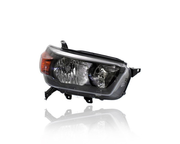 Headlight - Compatible/Replacement for '10-13 Toyota 4Runner Trail - Halogen, Black Smoked Interior Bezel - Right Hand - Passenger - 8113035530