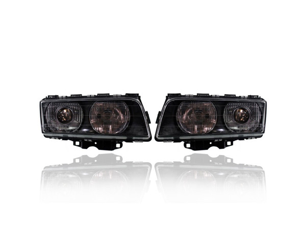 Headlight - Compatible/Replacement for '95-98 BMW 7-Series 740i/iL - Xenon - Pair, Left Driver + Right Passenger Set - 63128376278, 63128376277