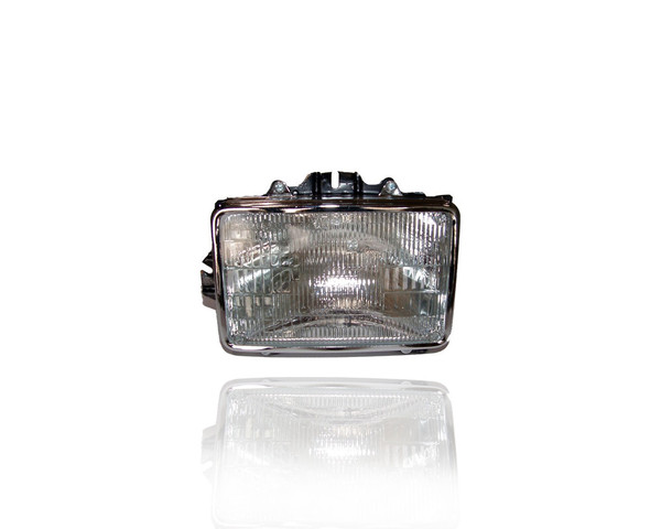 Headlight - Compatible/Replacement for '82-85 Buick Century, 80-90 Chevrolet Impala - Halogen Dual Sealbeam, Rectangular Chrome Outer Trim - Right Hand - Passenger - 16502326