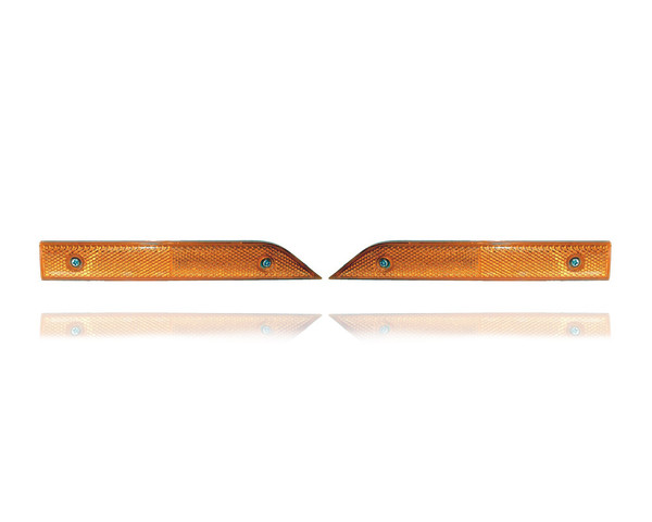 Side Marker Light - Compatible/Replacement for '88-91 Toyota Corolla Coupe - Front - Pair, Left Driver + Right Passenger Set - 8158012010, 8159012010 - OEM