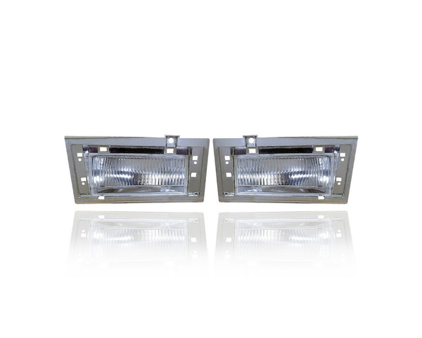 Cornering Light - Compatible/Replacement for '83-91 Ford Crown Victoria Grand Marquis - Pair, Left Driver + Right Passenger Set - D9AZ15A201A, D9AZ15A201B