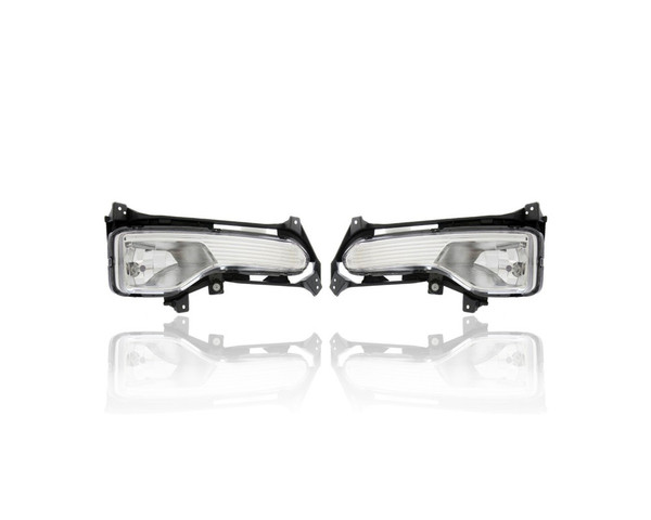 Fog Light Assembly - Compatible/Replacement for '11-13 Kia Sorento SX Sport - Halogen - Pair, Left Driver + Right Passenger Set - 922021U200, 922011U200