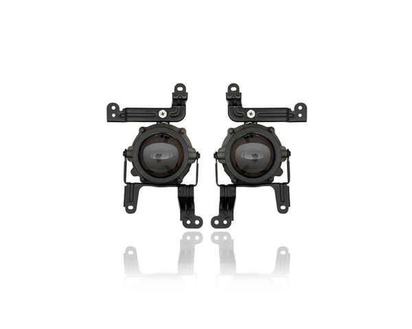 Fog Light Assembly - Compatible/Replacement for '15-18 Kia Sedona SX Limited-Only - Round Shape Projection - Pair, Left Driver + Right Passenger Set - 92202A9110, 92201A9110