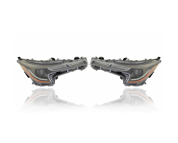 Headlight - Compatible/Replacement for '20-22 Toyota Corolla Hatchback SE Nightshade - LED - Pair, Left Driver + Right Passenger Set - 8113012N00, 8117012N00 - CAPA