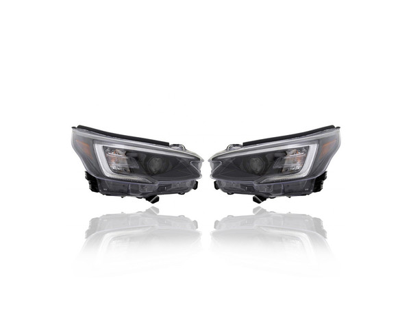 Headlight Assembly - Compatible/Replacement for '20-20 Subaru Legacy/Outback Base/Premium/Sport/Onyx - LED/Standard - Pair, Left Driver + Right Passenger Set - 84002AN10A, 84002AN11A - CAPA