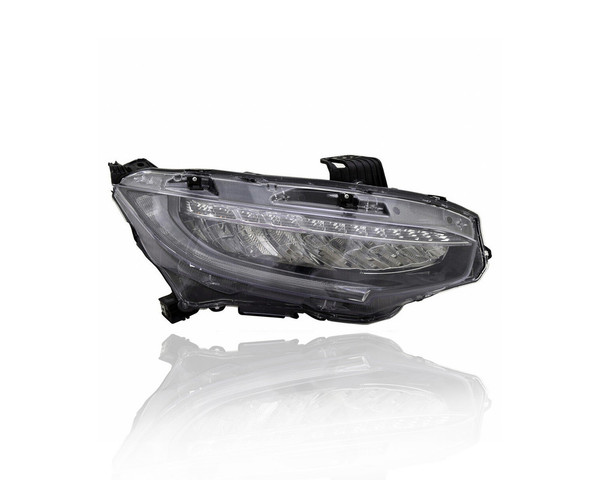 Headlight Assembly - Compatible/Replacement for '19-19 Honda Civic Sedan/Coupe/Touring (North American Built) - LED - Right Hand - Passenger - 06331TBA305