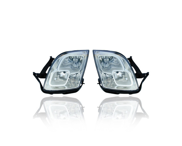 Headlight Assembly - Compatible/Replacement for '06-09 Ford Fusion - Halogen - Pair, Left Driver + Right Passenger Set - 6E5Z13008AD, 6E5Z13008BD
