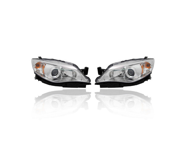Headlight Assembly - Compatible/Replacement for '08-09 Subaru Impreza 2.5GT/Outback Sport - Halogen - Pair, Left Driver + Right Passenger Set - 84001FG060, 84001FG070