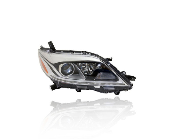 Headlight Assembly - Compatible/Replacement for '15-20 Toyota Sienna Limited - Halogen With LED Daytime Running Lamp - Right Hand - Passenger - 8111008061 - CAPA
