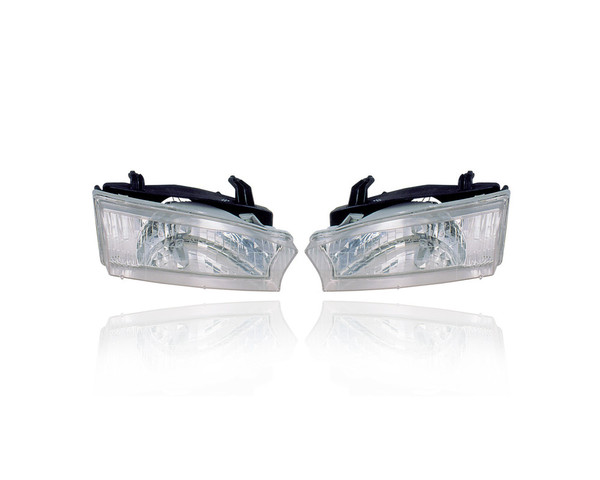 Headlight Assembly - Compatible/Replacement for '97-99 Subaru Legacy/Outback - Halogen - Pair, Left Driver + Right Passenger Set - 84001AC222, 84001AC232