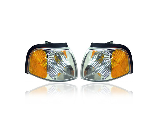 Parking - Side Marker Light - Compatible/Replacement for '01-08 Mazda Pickup - Pair, Left Driver + Right Passenger Set - 1F7051121, 1F7051131