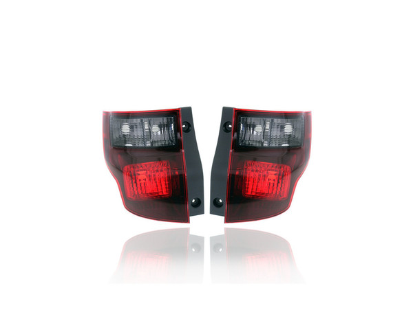 Tail Light - Compatible/Replacement for '09-10 Honda Element SC - Dark Red Interior - Pair, Left Driver + Right Passenger Set - 33501SCVA31, 33551SCVA31