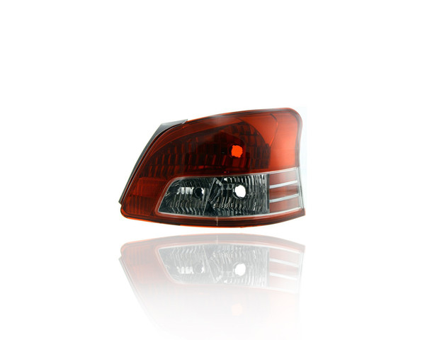 Tail Light - Compatible/Replacement for '07-11 Toyota Yaris Sedan Base/S/Sport - Smoked Dark Red - Right Hand - Passenger - 8155152770