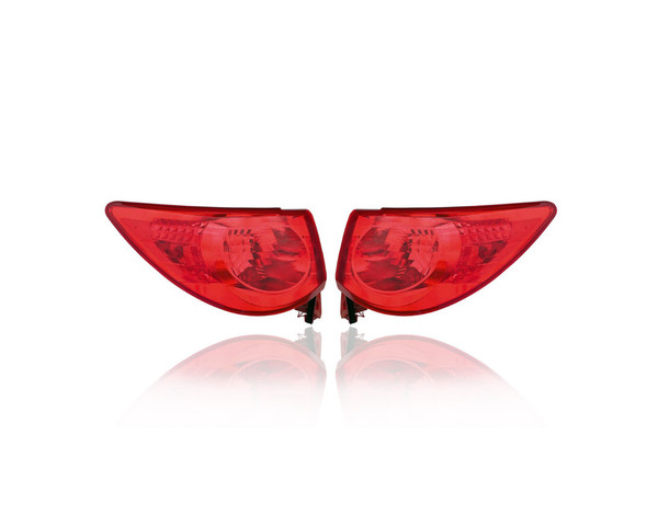 Tail Light Assembly - Compatible/Replacement for '09-12 Chevrolet Traverse - Halogen, Outer On Body Quarter Panel - Pair, Left Driver + Right Passenger Set - 15912686, 15912687