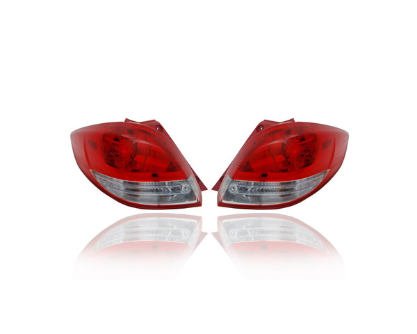 Tail Light Assembly - Compatible/Replacement for '12-17 Hyundai Veloster Base/Value/1.6L-Only - Halogen - Pair, Left Driver + Right Passenger Set - 924022V000, 924012V000