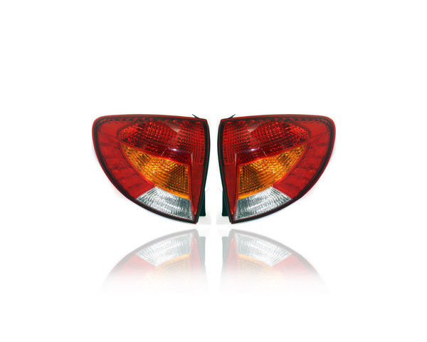 Tail Light Assembly - Compatible/Replacement for '02-02 Kia Rio Cinco/RX-V - Pair, Left Driver + Right Passenger Set - 0K3AL51150, 0K3AL51160 - OEM