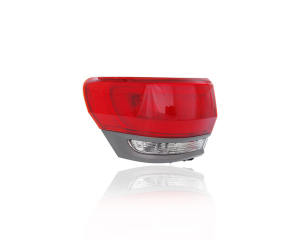 Tail Light Assembly - Compatible/Replacement for '14-15 Jeep Grand Cherokee - Halogen, Outer On Body Quarter Panel, Light Gray Trim - Left Hand - Driver - 68236105AC