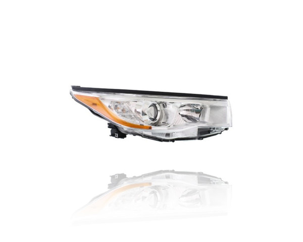 Headlight Assembly For 14-16 Toyota Highlander/Hybrid-Le/LE Plus/XLE (Exclude Limited) - White, Chrome Bezel - Right Hand / Passenger - CAPA - 811100E180