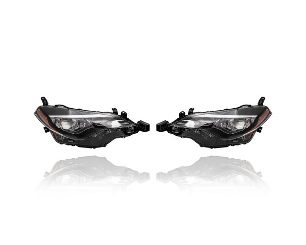 Headlight Assembly For TO2503249; TO2502249 17-19 Toyota Corolla-CE/L/LE/LE-Eco - Pair Left and Right Set, BI-LED With LED-Daytime Running Light, NSF