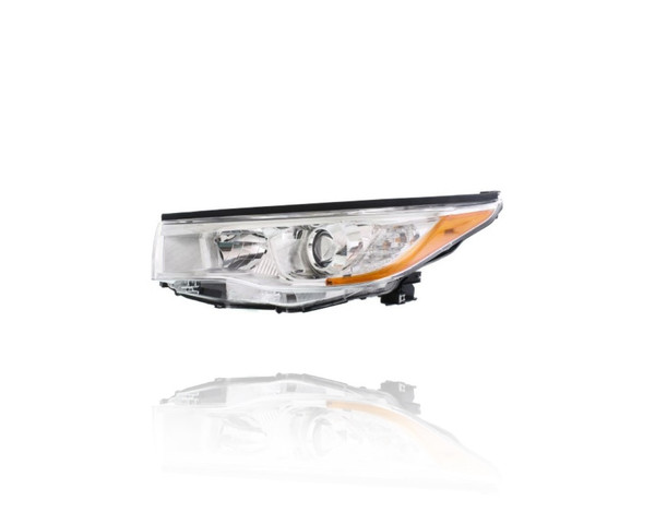 Headlight Assembly For 14-16 Toyota Highlander/Hybrid-Le/LE Plus/XLE (Exclude Limited) - White, Chrome Bezel - Left Hand / Driver - CAPA - 811500E180