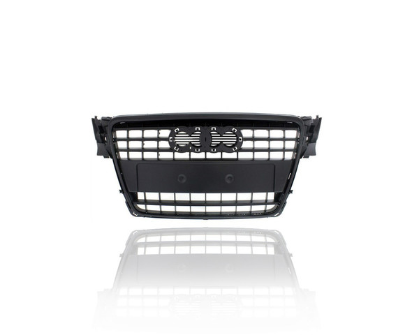 Grille - Compatible/Replacement for '09-12 Audi A4 Sedan - With Black Molding, With Emblem Provision - 8K0853651VMZ