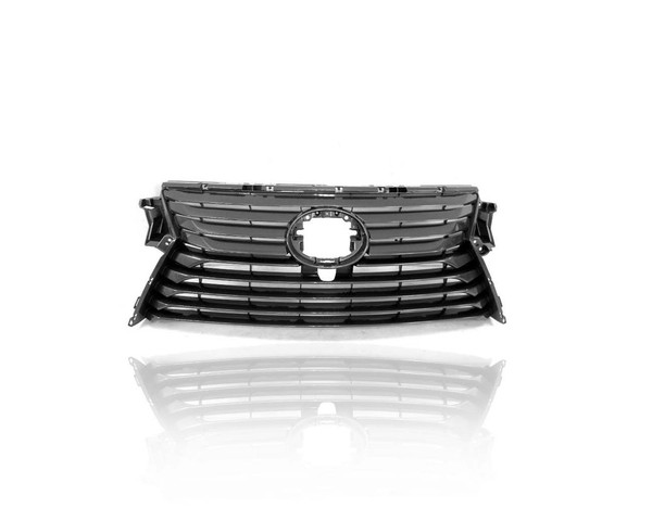 Grille - Compatible/Replacement for '16-19 Lexus RX350/450h Base - Main Upper, With Sensor and Camera Hole, With Emblem Provision - 531110E180 CAPA