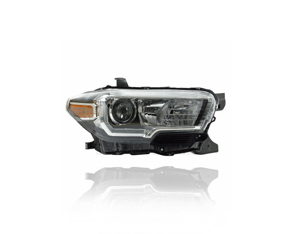 Headlight Assembly Fit/For 8111004270 16-23 Toyota Tacoma Limited - Halogen (With LED Daytime Running Light & Foglamp) Black Bezel (Right Hand - Passenger) NSF