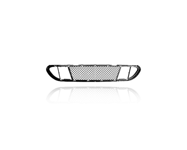 Grille - Compatible/Replacement for '04-10 BMW 5-Series - Front Bumper Center, Matte Black - 51117896586