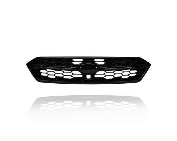 Grille - Compatible/Replacement for '18-21 Subaru WRX - Main Upper, Glossy Dark Gray, With Emblem Provision - 91121VA150