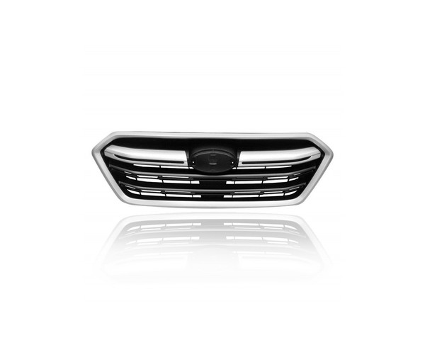 Grille - Compatible/Replacement for '18-19 Subaru Outback Base/Premium/Limited - Main Chrome Frame, Black Insert, With Emblem Provision - 91121AL16B